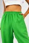 Women's Cotton Linen Pocketed Loose Fit Oversize Palazzo Trousers Green - 9