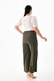Plus Size Lycra Sendy Fabric STRETCH COMFORTABLE FABRIC PANTS 3076 - 4