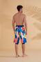 Navy Blue Patterned Men's Shorts S2350 - 5