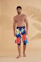 Navy Blue Patterned Men's Shorts S2350 - 3
