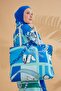 سلسلة منقوشة ساكس ملابس السباحة الحجاب مغطاة بالكامل M2315 - 5