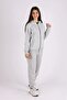 Girl's Zippered Hooded Top and Bottom Tracksuit Set