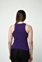 Purple Corded Halter Collar Women's knitted Undershirt - Daily Use, Comfortable and Stylish - 4