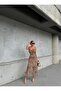 Leopard Patterned Strappy Chiffon Dress