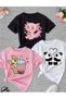 Girl's 3-Piece Milkshake Panda T-Shirt