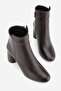 Women's Brown Genuine Leather Ankle Boots with Thick Heels, Size 36-41 - 5