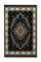 Beige Border Detailed Black Blue Antique Design Series Patterned Decorative Carpet Antique129 - 2
