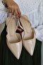 Blush Pointed-Toe Short Block-Heel Women's Shoes - 2