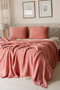 Double Pique Bedspread 4 Layers Muslin Cotton Double Sided Terracotta 220X240 cm - 8