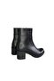 Women's Heeled Leather Boots - Black - 6