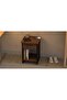 Truffle Oak Nightstand: Single Drawer, Open Shelves, Easy Assembly - Modern & Versatile - 3