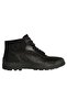 Men's Black Leather Zippered Boots