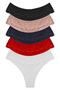 Lace Laser Cut Women's Brazilian Panties 5 Pack