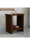 Modern Night Stand Table - Dark Walnut, Elegant Design with Ample Storage for Any Room - 2