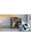 Modern Night Stand with USB Charging, Open Shelves, Drawer - Dark Oak & Grey - 2