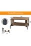 Modern Coffee Table w/ USB Port & Storage - Truffle Davos Oak for Living Room/Office - 5