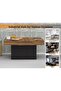 Modern Square Coffee Table - Dark Hunton Oak, Black - Durable, Stylish, Space-Saving - 2