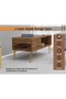 Modern Coffee Table with Storage Shelf & Side Compartment - Dark Hunton Oak - 4