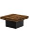 Modern Square Coffee Table - Dark Hunton Oak, Black - Durable, Stylish, Space-Saving