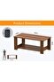 2-Tier Coffee Table with USB Port - Modern Design, Natural Dijon Walnut - 5