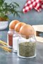 3-Piece Glass Jar Spice Rack Set with Ball Lid - 4