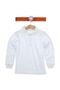 White Unisex Kids Polo Neck T-Shirt