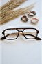 Olivia Unisex Women Men Rectangle Leopard Transparent Optical Glass Change Optical Frame Eyeglasses - 3