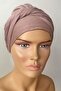 Ready Turban Bonnet Twist Banded Combed Cotton Bonnet Milk Coffee Twist Women's Hijab Bonnet Twisted External Bonnet - 2
