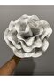 Decorative Handmade Luxury Latex Eva Artificial Flower-WHITE-SILVER Detailed-Foam flower
