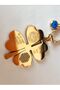 Rose Color Big Clover Steel Necklace - 2