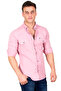 Men's Pink Lycra Snap Fastener Double Pocket Shirt with Stitching Detail 2300419 - 4