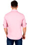 Men's Pink Lycra Snap Fastener Double Pocket Shirt with Stitching Detail 2300419 - 6