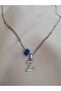 Women's Beaded Silver Color Z Letter Necklace, Initial Letter Necklace - 2