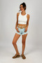 Women's Halter Neck Ribbed Basic Crop Top Body Blouse White - 4