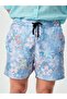 Short Swim Shorts - Floral Pattern - 4
