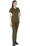 Khaki Lycra Thick Fabric Scrubs Doctor Nurse Jersey Bat Sleeve Surgical Suit - 5