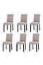Jacquard Chair Cover Stick Pattern High Flexible Chair Cover (6 Pieces)