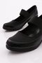23061 Women's Single Stripe Heeled Shoes Black Crocodile - 4