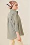 103901 Oversize Basic Hijab Shirt - Khaki - 3