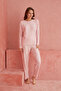 Pink Dreaams Star Patterned Long Sleeve Knitted Pajamas Set - 2