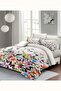 Double Duvet Set Custom Woven Cotton Satin Colorfull Butterfly - 2