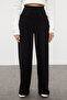 Siyah Ince Ekstra Yüksek Bel Wide Leg/Geniş Kesim Pantolon TWOAW25PL00026 - 6