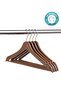 24 pieces - wooden appearance plastic a quality clothes hanger wooden color