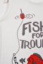 Fishing for Trouble Text Printed Ecru Color Boys' T-Shirt - 2