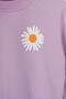 Crew Neck Long Sleeve Cıcek Pattern Lilac Color Girl's Tracksuit Set - 2