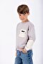 Crew Neck Long Sleeve Pocket Detailed Sweat Stone Color Boy's Sweatshirt - 3