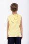 Yellow Colored Trex Printed Boys' T-Shirt - Hooded, Zero Sleeve - 4