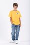 Crew Neck Short Sleeve Honey Printed Dark Yellow Color Boy's T-shirt - 3