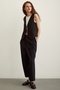 Double Front Pleated Trousers Black