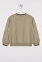 Khaki Color Boys' Sweatshirt with Camisole Detail on the Collar - 3